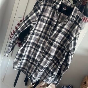 Black and White Plaid Shirt
